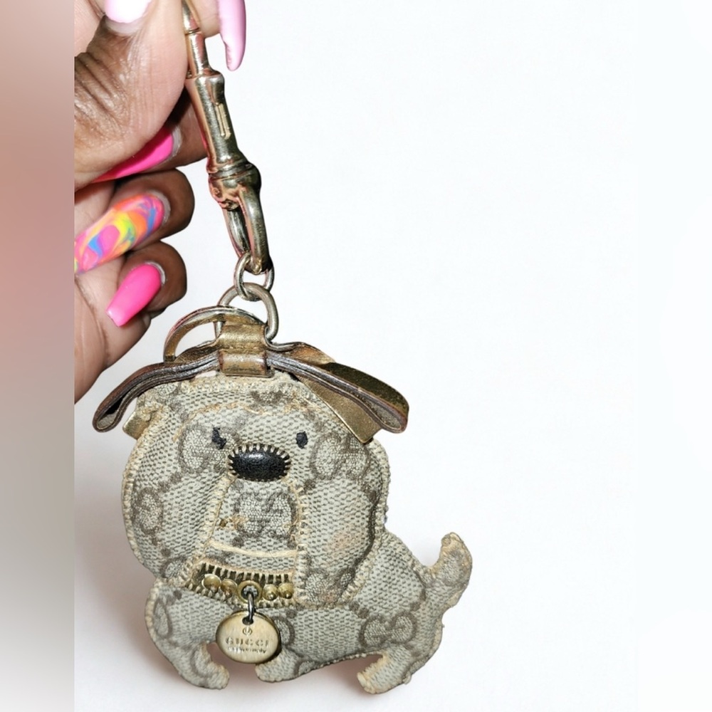 Gucci Monogram Dog Keychain
